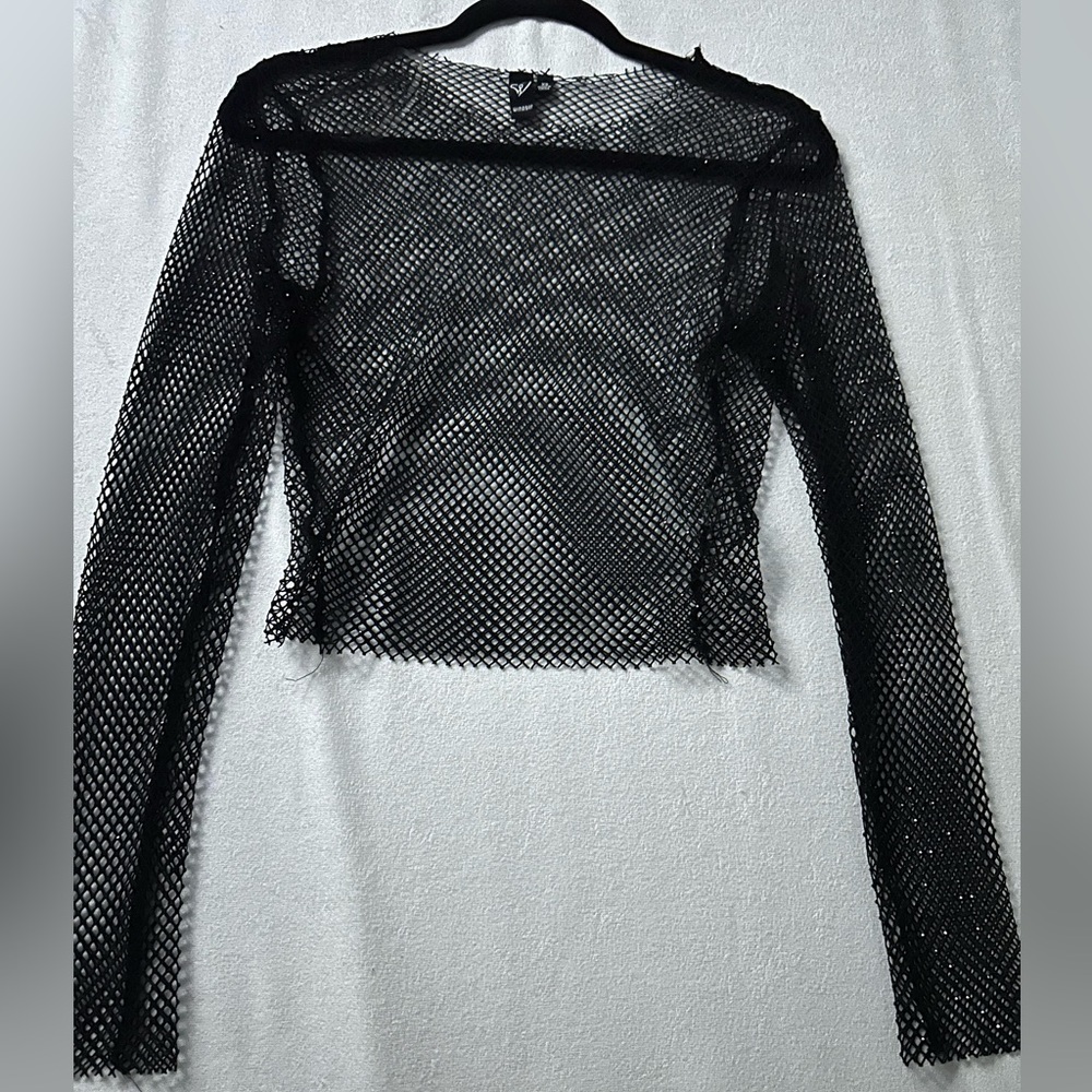 Netted cropped top/ size small
